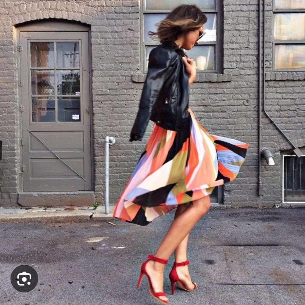 HD in Paris Multicolor Midi Skirt